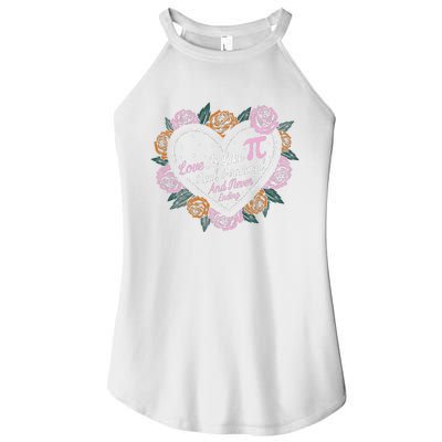 Love Is Like Pi Real Irrational & Never Ending V-day Quote Women's Perfect Tri Rocker Tank