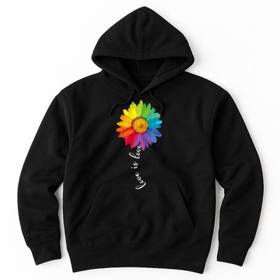 Love Is Love Rainbow Sunflower Lgbt G.A.Y Lesbian Pride Gifts Hoodie