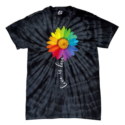 Love Is Love Rainbow Sunflower Lgbt G.A.Y Lesbian Pride Gifts Tie-Dye T-Shirt