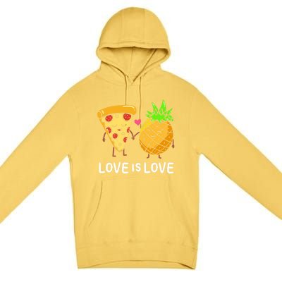 Love Is Love Clothing Gift For Valentine Funny Pizza Lover Funny Gift Premium Pullover Hoodie