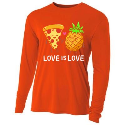 Love Is Love Clothing Gift For Valentine Funny Pizza Lover Funny Gift Cooling Performance Long Sleeve Crew