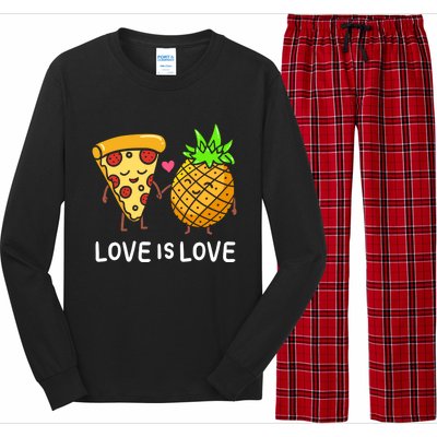 Love Is Love Clothing Gift For Valentine Funny Pizza Lover Funny Gift Long Sleeve Pajama Set