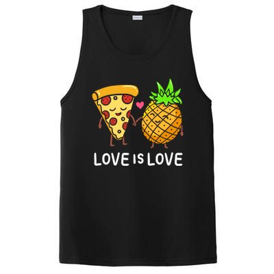 Love Is Love Clothing Gift For Valentine Funny Pizza Lover Funny Gift PosiCharge Competitor Tank