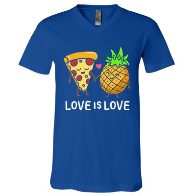 Love Is Love Clothing Gift For Valentine Funny Pizza Lover Funny Gift V-Neck T-Shirt