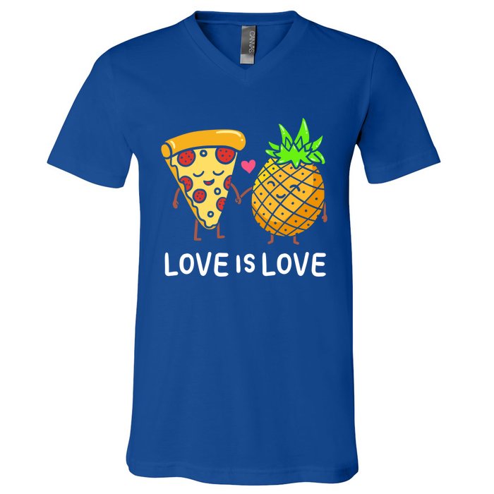 Love Is Love Clothing Gift For Valentine Funny Pizza Lover Funny Gift V-Neck T-Shirt