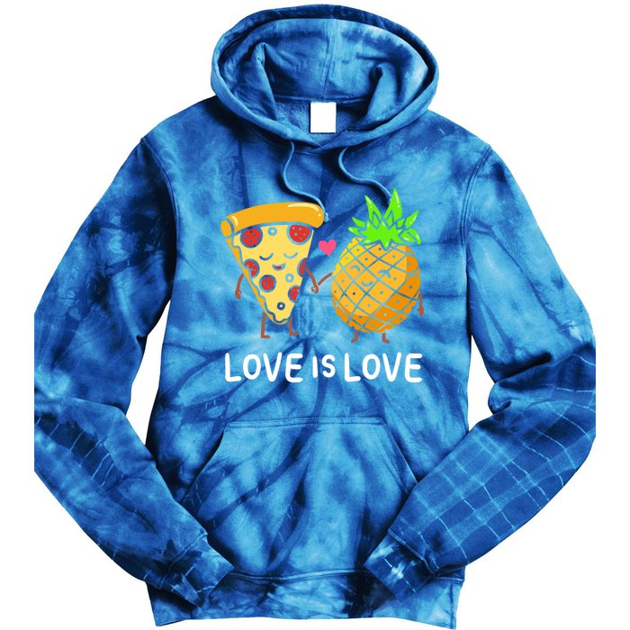 Love Is Love Clothing Gift For Valentine Funny Pizza Lover Funny Gift Tie Dye Hoodie