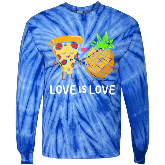 Love Is Love Clothing Gift For Valentine Funny Pizza Lover Funny Gift Tie-Dye Long Sleeve Shirt