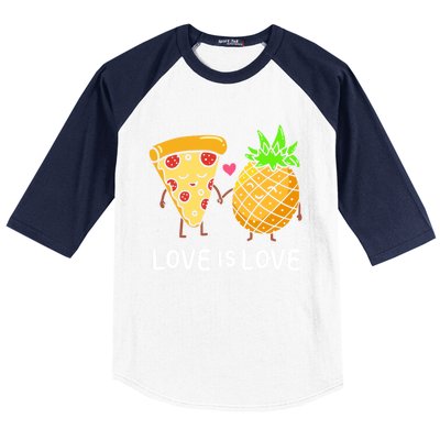 Love Is Love Clothing Gift For Valentine Funny Pizza Lover Funny Gift Baseball Sleeve Shirt