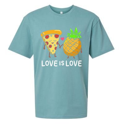 Love Is Love Clothing Gift For Valentine Funny Pizza Lover Funny Gift Sueded Cloud Jersey T-Shirt