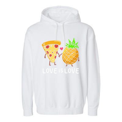 Love Is Love Clothing Gift For Valentine Funny Pizza Lover Funny Gift Garment-Dyed Fleece Hoodie