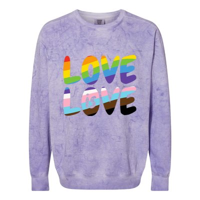 LOVE IS LOVE Colorblast Crewneck Sweatshirt