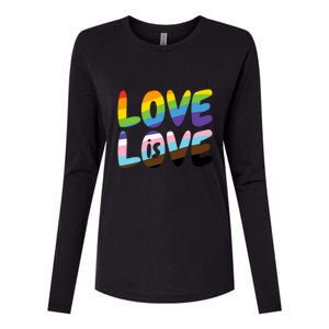 LOVE IS LOVE Womens Cotton Relaxed Long Sleeve T-Shirt