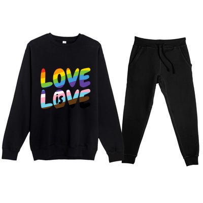 LOVE IS LOVE Premium Crewneck Sweatsuit Set