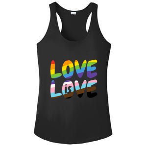 LOVE IS LOVE Ladies PosiCharge Competitor Racerback Tank