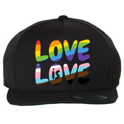 LOVE IS LOVE Wool Snapback Cap