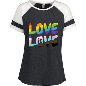 LOVE IS LOVE Enza Ladies Jersey Colorblock Tee