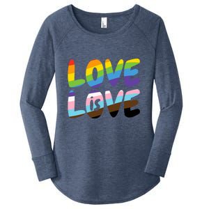 LOVE IS LOVE Women's Perfect Tri Tunic Long Sleeve Shirt