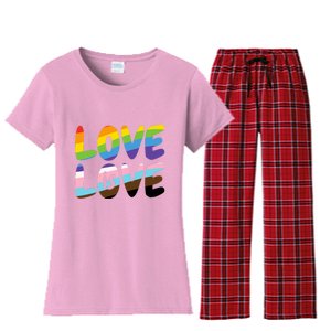 LOVE IS LOVE Women's Flannel Pajama Set