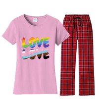 LOVE IS LOVE Women's Flannel Pajama Set