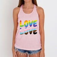 LOVE IS LOVE Women's Knotted Racerback Tank