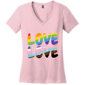 LOVE IS LOVE Women's V-Neck T-Shirt