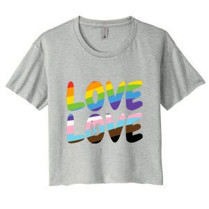 LOVE IS LOVE Women's Crop Top Tee