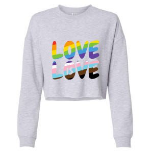 LOVE IS LOVE Cropped Pullover Crew