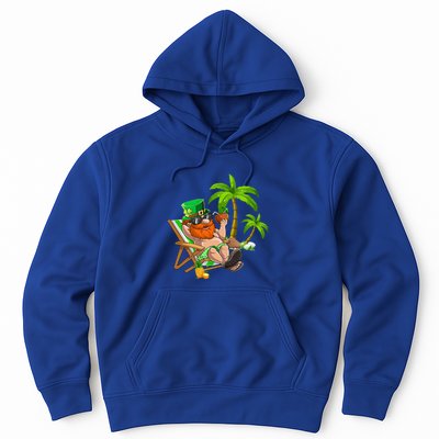 Lucky Irish Leprechaun Hawaiian Surfing St Patrick Day Retro Gift Hoodie