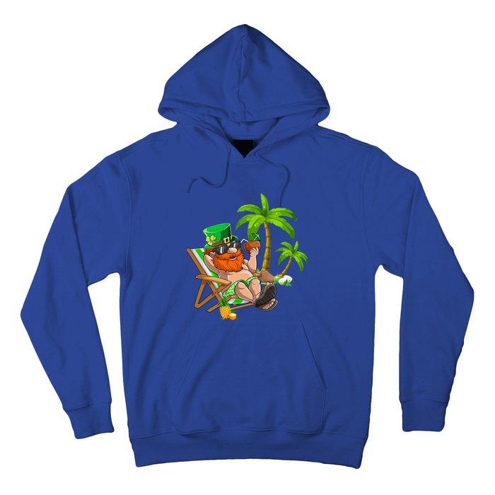 Lucky Irish Leprechaun Hawaiian Surfing St Patrick Day Retro Gift Hoodie