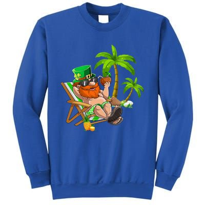 Lucky Irish Leprechaun Hawaiian Surfing St Patrick Day Retro Gift Sweatshirt