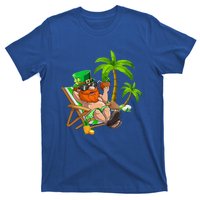 Lucky Irish Leprechaun Hawaiian Surfing St Patrick Day Retro Gift T-Shirt