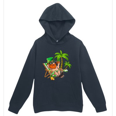 Lucky Irish Leprechaun Hawaiian Surfing St Patrick Day Retro Gift Urban Pullover Hoodie