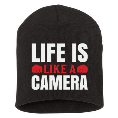 Life Is Like A Camera Short Acrylic Beanie