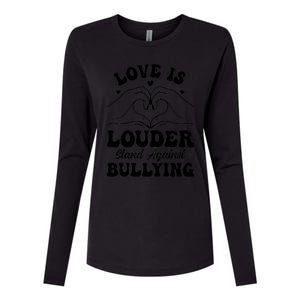 Love Is Louder Anti Bullying Kids Unity Day Orange Be Kind Womens Cotton Relaxed Long Sleeve T-Shirt