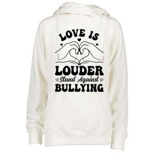 Love Is Louder Anti Bullying Kids Unity Day Orange Be Kind Womens Funnel Neck Pullover Hood