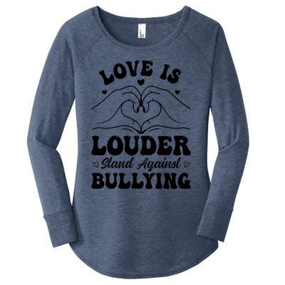 Love Is Louder Anti Bullying Kids Unity Day Orange Be Kind Women's Perfect Tri Tunic Long Sleeve Shirt