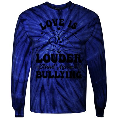 Love Is Louder Anti Bullying Kids Unity Day Orange Be Kind Tie-Dye Long Sleeve Shirt