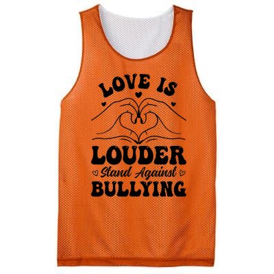 Love Is Louder Anti Bullying Kids Unity Day Orange Be Kind Mesh Reversible Basketball Jersey Tank