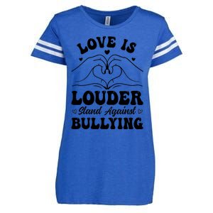 Love Is Louder Anti Bullying Kids Unity Day Orange Be Kind Enza Ladies Jersey Football T-Shirt