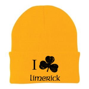 Limerick Ireland Love Irish Shamrock Heart St Paddys Day Gift Knit Cap Winter Beanie