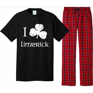 Limerick Ireland Love Irish Shamrock Heart St Paddys Day Gift Pajama Set