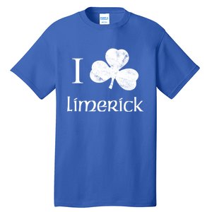 Limerick Ireland Love Irish Shamrock Heart St Paddys Day Gift Tall T-Shirt