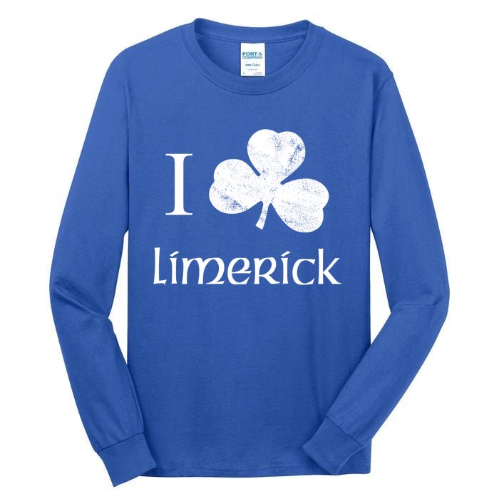 Limerick Ireland Love Irish Shamrock Heart St Paddys Day Gift Tall Long Sleeve T-Shirt