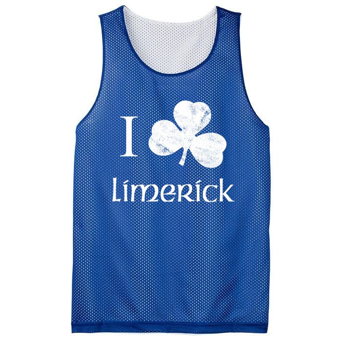 Limerick Ireland Love Irish Shamrock Heart St Paddys Day Gift Mesh Reversible Basketball Jersey Tank