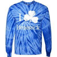 Limerick Ireland Love Irish Shamrock Heart St Paddys Day Gift Tie-Dye Long Sleeve Shirt