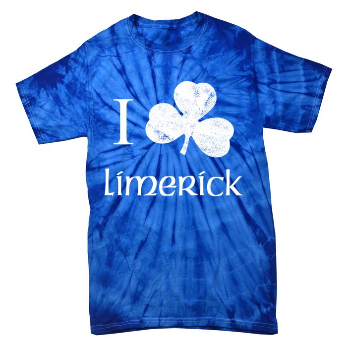 Limerick Ireland Love Irish Shamrock Heart St Paddys Day Gift Tie-Dye T-Shirt