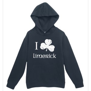 Limerick Ireland Love Irish Shamrock Heart St Paddys Day Gift Urban Pullover Hoodie