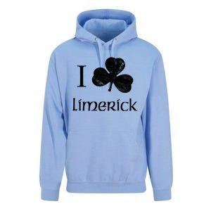 Limerick Ireland Love Irish Shamrock Heart St Paddys Day Gift Unisex Surf Hoodie