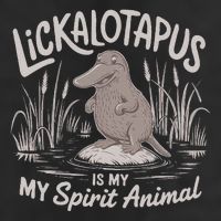 Lickalottapus Is My Spirit Animal 7 Panel Mesh Trucker Snapback Hat