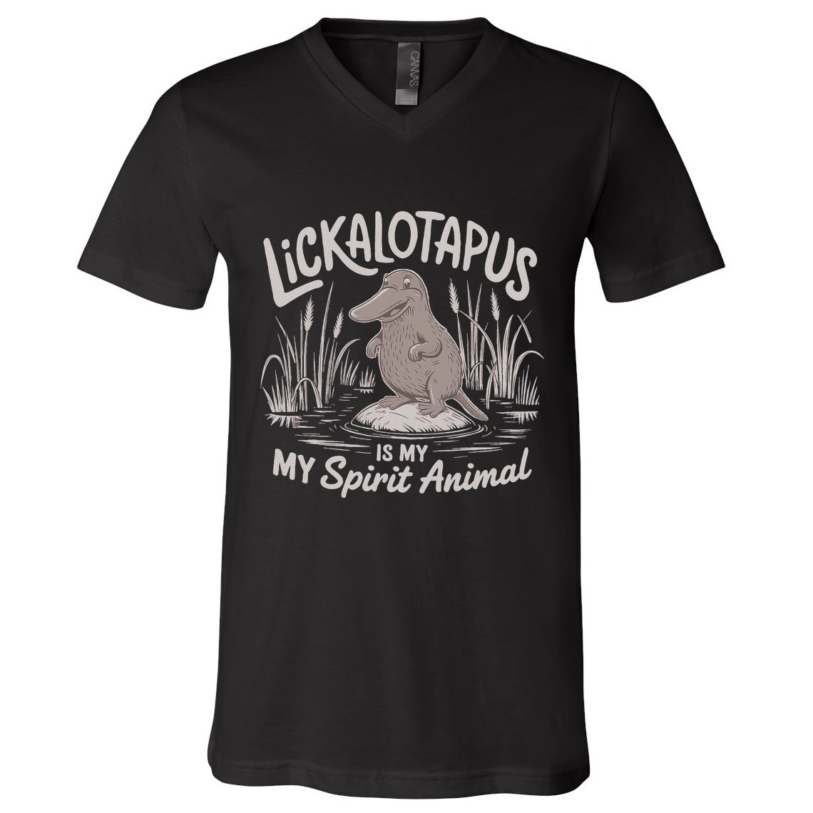 Lickalottapus Is My Spirit Animal V-Neck T-Shirt